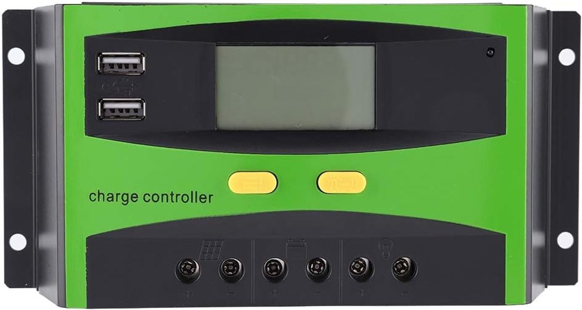 Zonne Laadregelaar - PWM Controller - Energie Beheer - LCD Display - 30A 12V/24V - Zwart