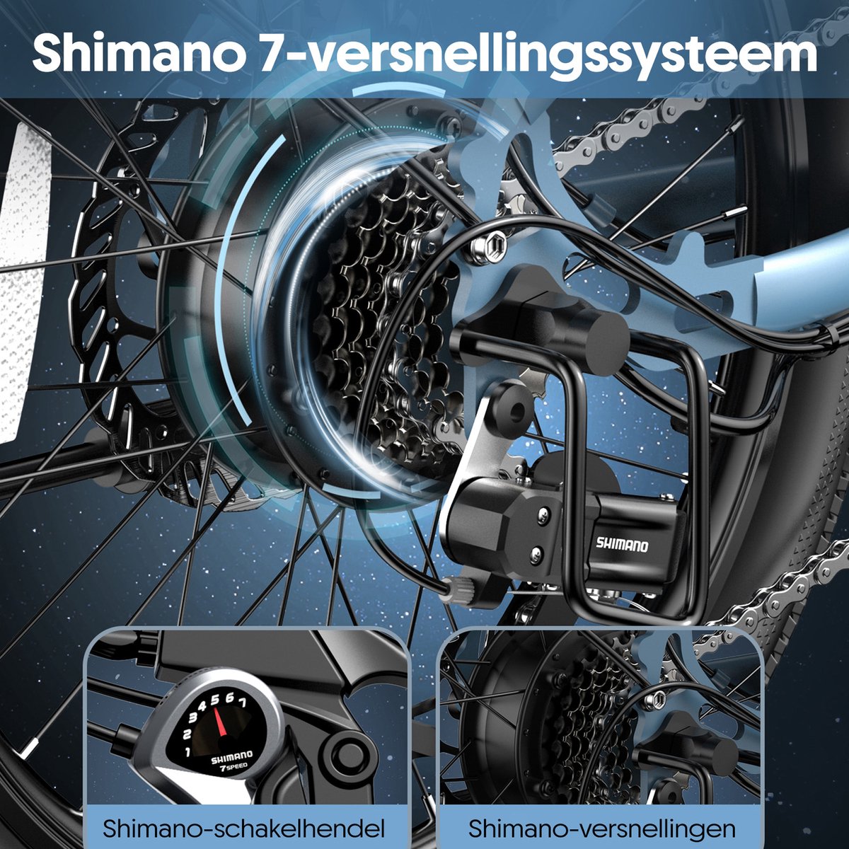 Fafrees F20 Light Elektrische Vouwfiets - 20 Inch City E-bike - 36V 20Ah Batterij - Tot 100km Bereik - Shimano 7-Versnellingen - Schijfremmen - Opvouwbaar - werkverkeer thumbnail 2