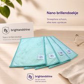 4x Nano brillendoekjes groen Brightandshine - brilreiniging - Nano reiniging - brillendoek - nanodoek