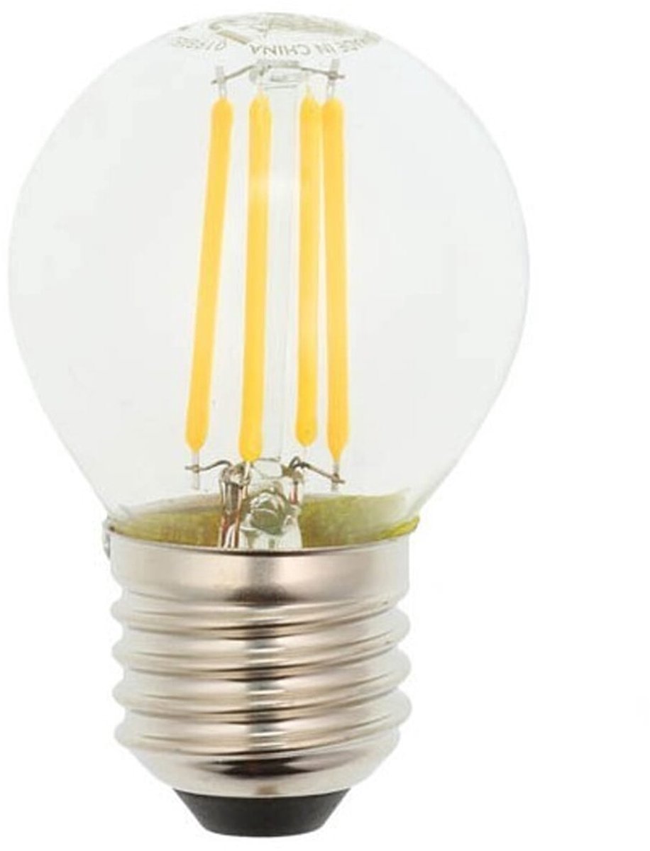 VITO LEDISONE-D - LED Filament Lamp E27 - 6W 750lm 4000K - Neutraal Wit Licht - Mini Globe G45 - Dimbaar