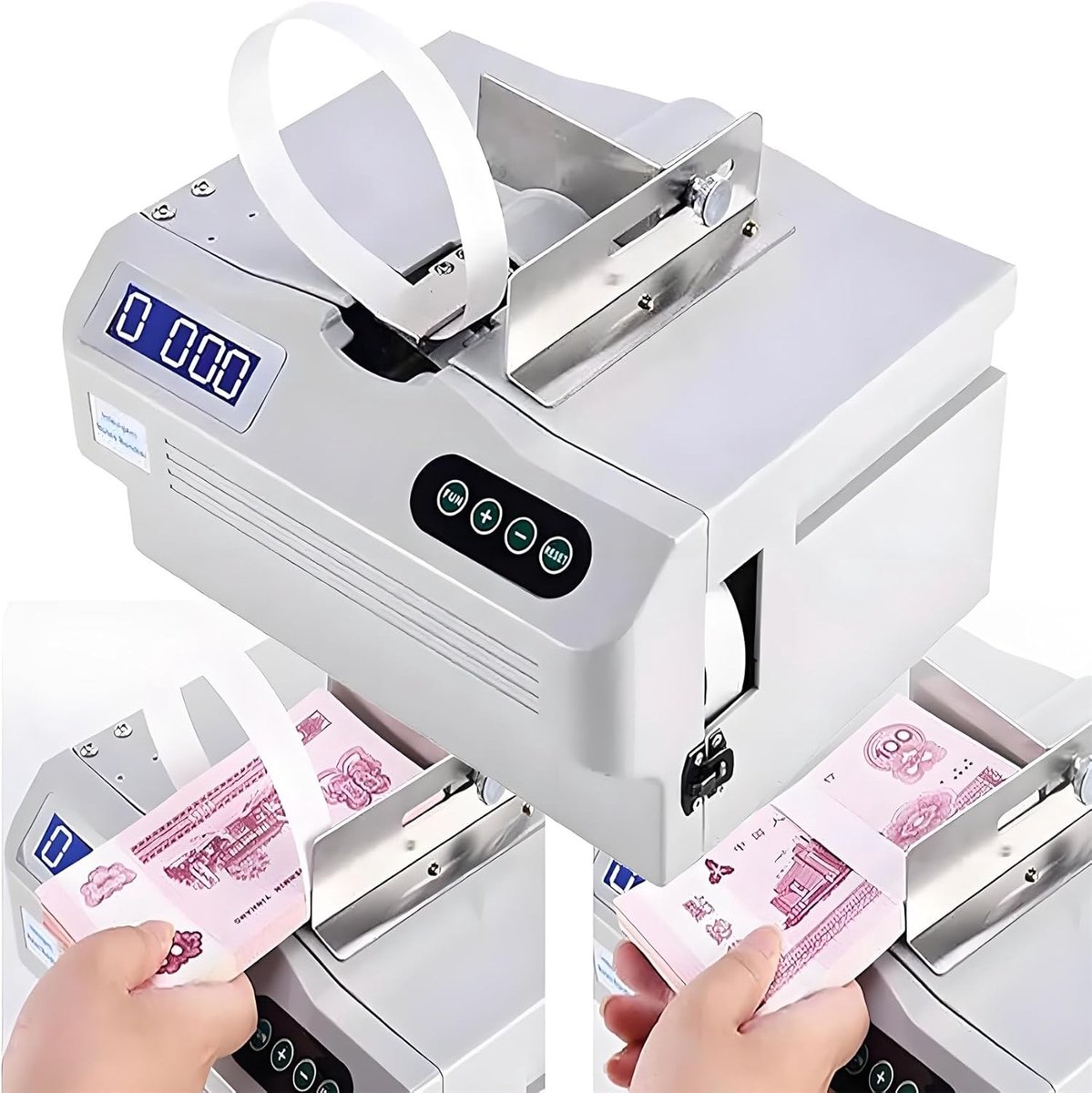 Geld Bundelmachine - Bankbiljet Verpakker - Efficiënt Geld Verwerken - Automatische Papier Tape - 26 x 21 x 17 cm