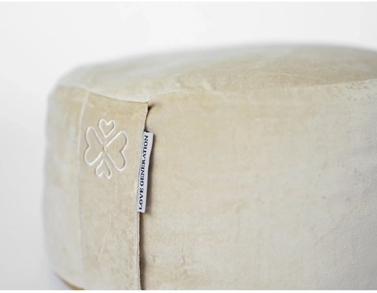 Love Generation - Meditatiekussen - Rond - Velvet - Sand van Love Generation — afbeelding 2