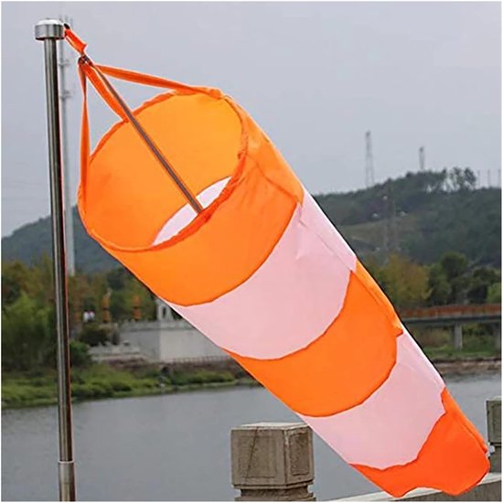 Windzak Buiten - Windmeter - Windrichting Meten - Hoge Zichtbaarheid - 80 cm - Rood Grijs — afbeelding 4