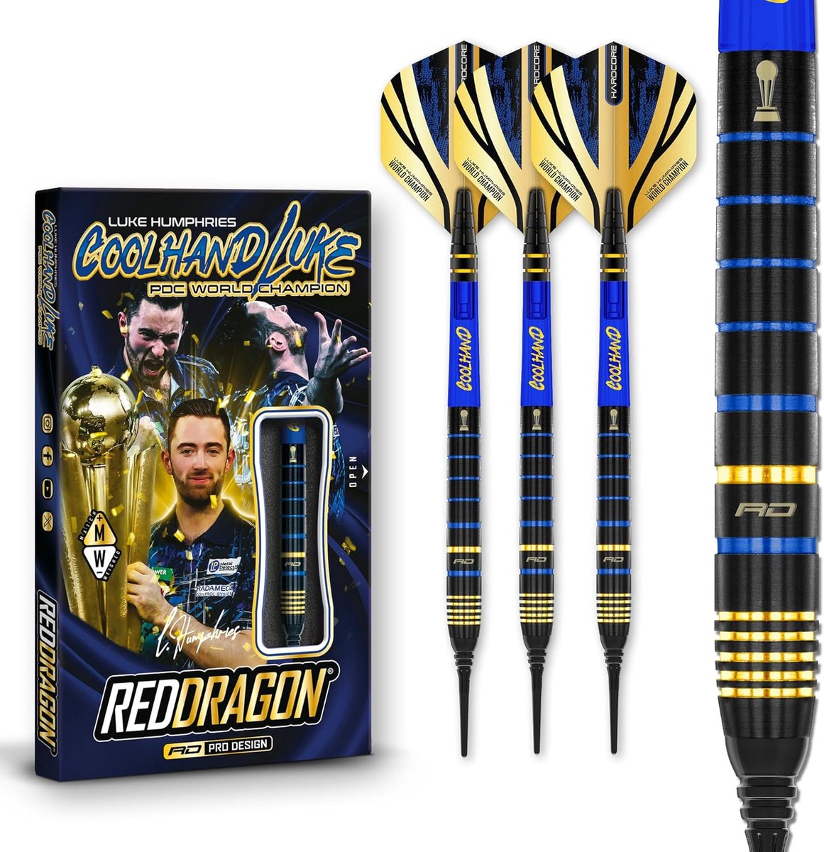 Dartset Wolfraam - Dartpijlen Set - Precisie Werpen - 90% Wolfraam Kwaliteit - 20 Gram - Zwart Blauw Goud
