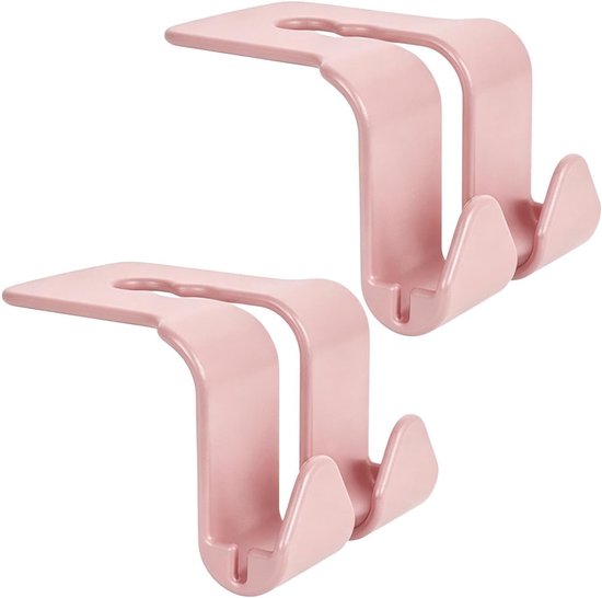 Auto Hoofdsteun Haken - Auto Organizer - Tas Ophangen - Stabiele Ondersteuning - 2 Stuks - Roze