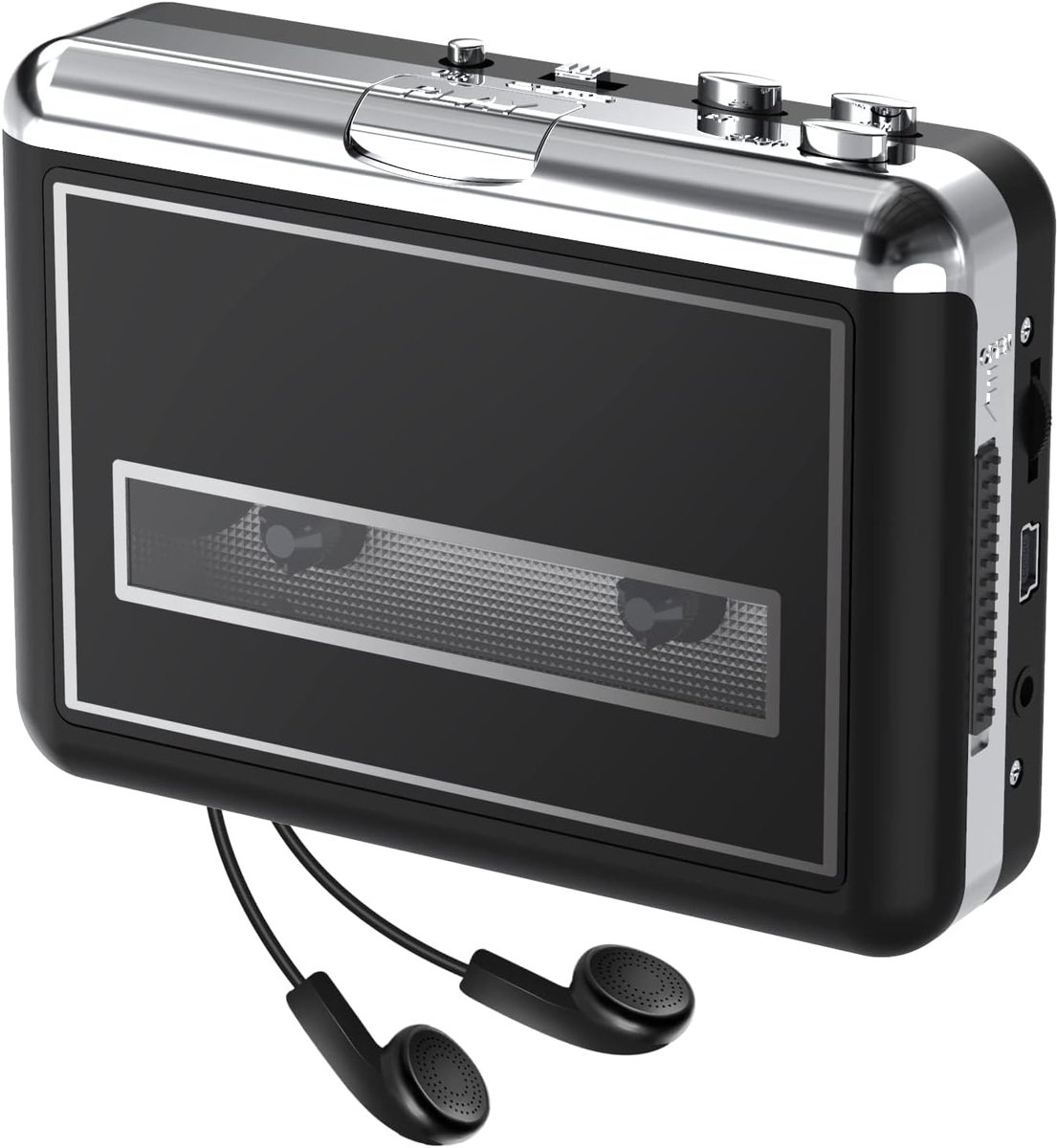 Cassette Speler - Draagbare Tape Speler - Muziek Luisteren - Automatische Keerfunctie - Compact Formaat - Zwart