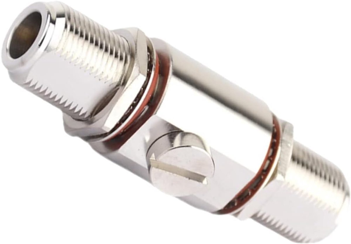 Coaxiale Kabelbeschermer - Overspanningsbeveiliging Antenne - Antenne Beschermen - DC Doorgelaten - 6x2x2 cm - Zilver