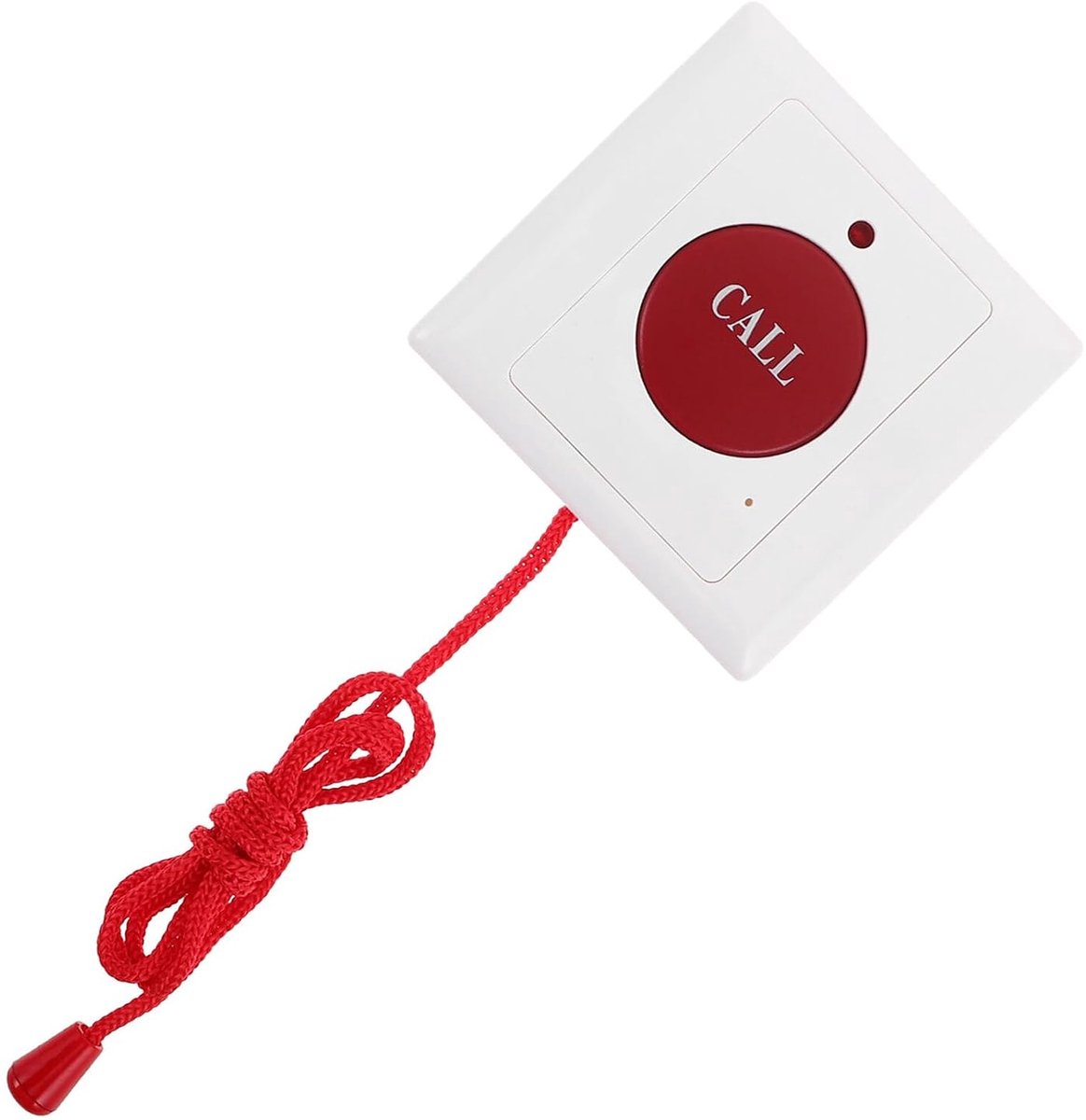 Noodoproep Knop - Hulp Alarm - Snelle Hulpmelding - Dubbele Alarmknoppen - 8.5 cm - Wit
