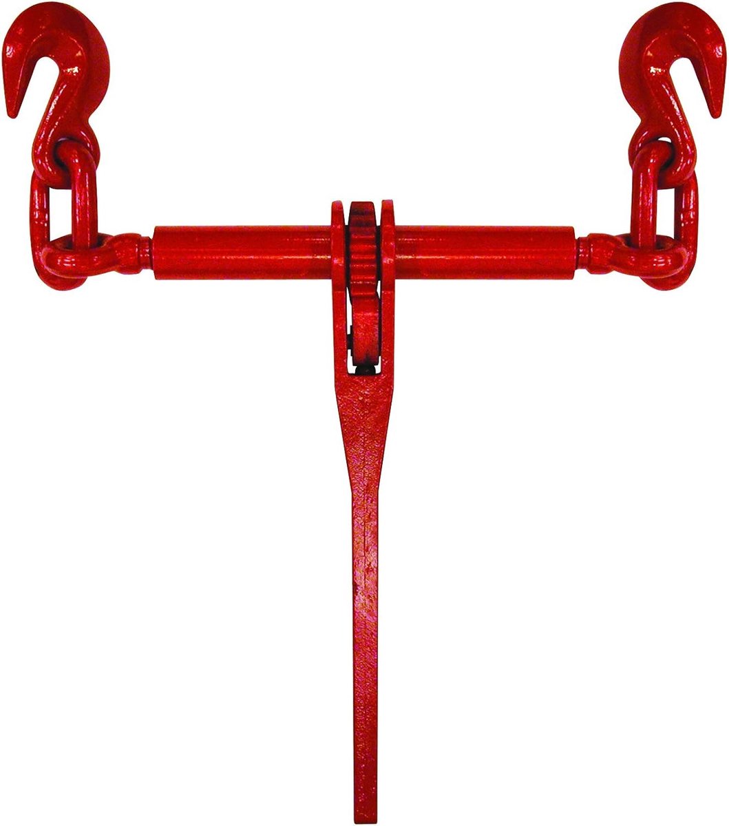 Ratchet Load Binder - Spanband Spanner Ketting - Lading Zekeren - Dubbelwerkende Ratel - 39.75 cm - Rood