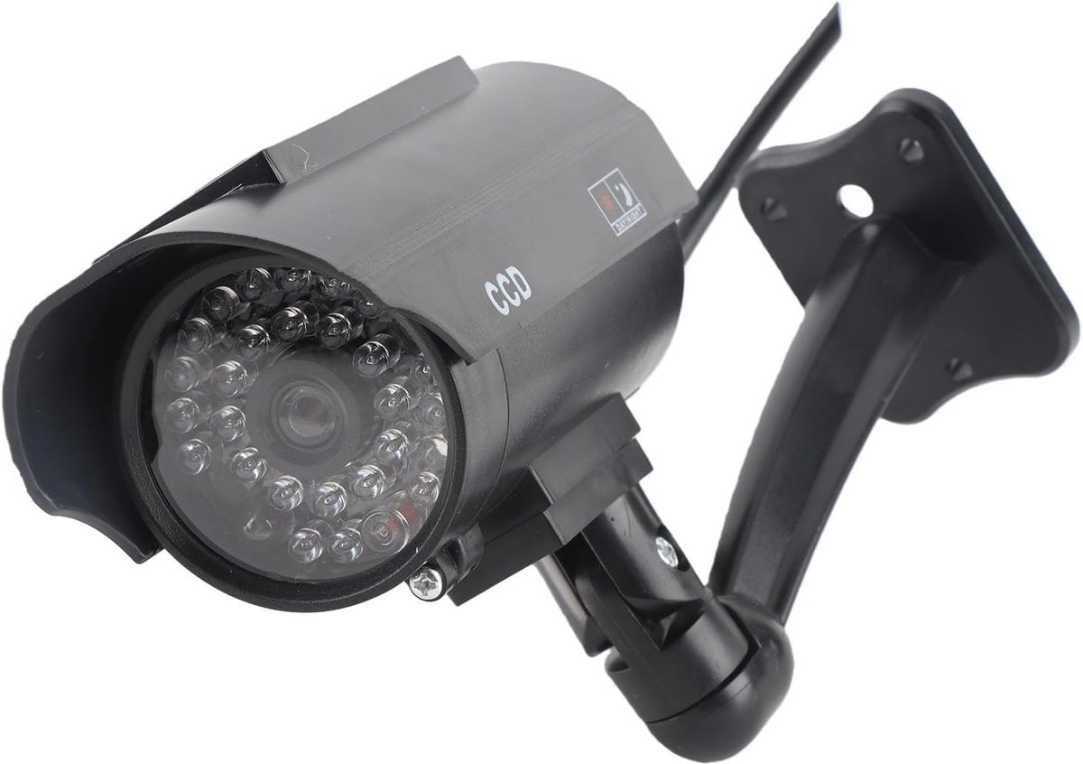 Nep Beveiligingscamera - Dummy Camera - Diefstal Afschrikken - Knipperend LED Licht - 17 x 12 x 7 cm - Zwart