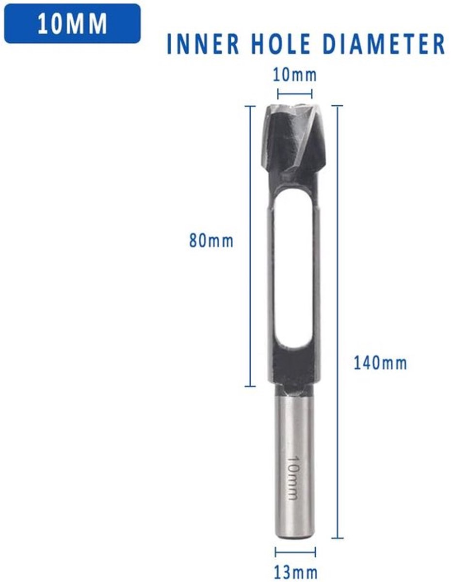 Dailygoods- Kurkensnijder - Houtsnijder - 13mm Schacht - Koolstofstaal - Voor