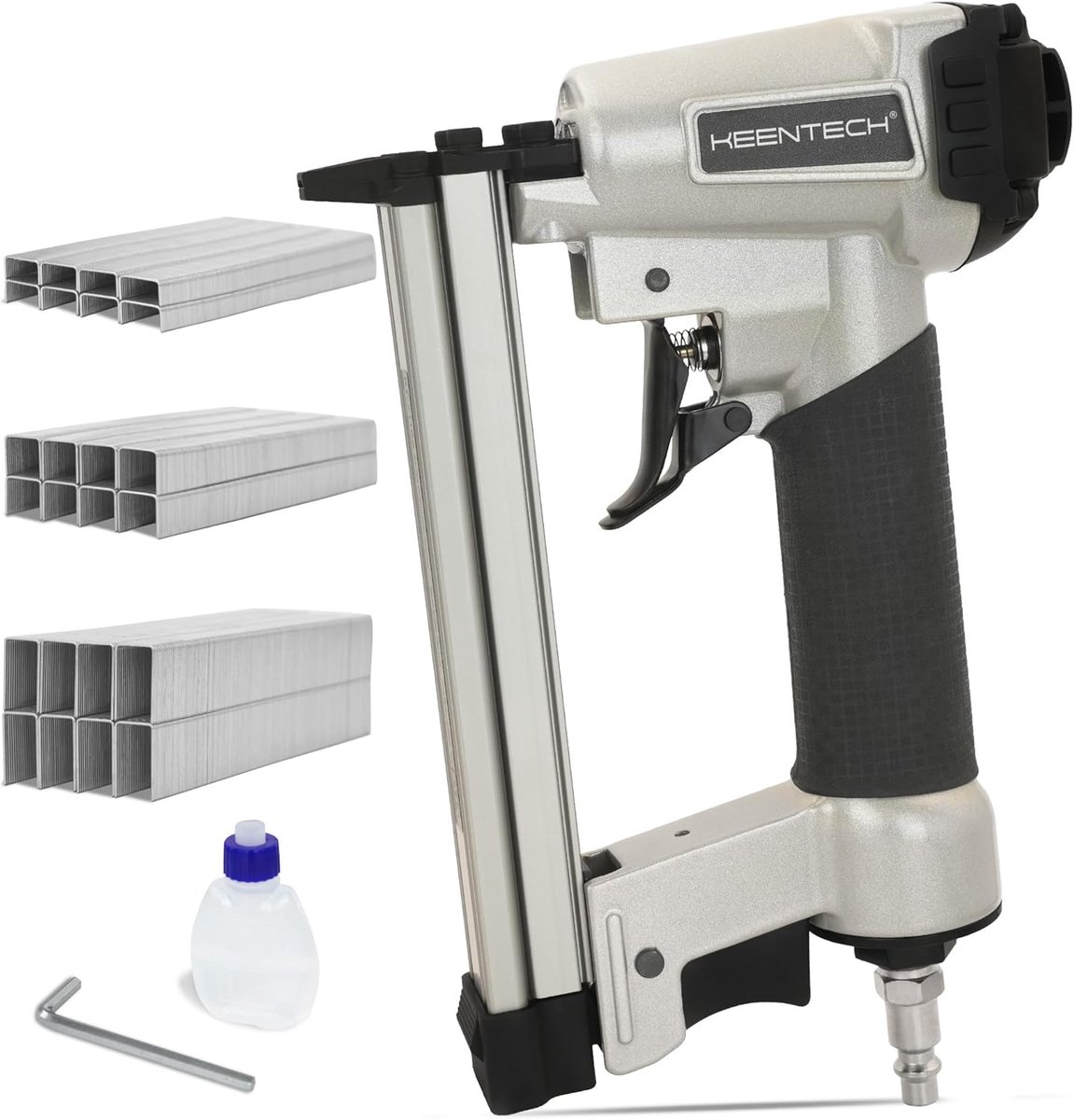 Pneumatische Nietmachine - Luchtnietapparaat Tackers - Meubels Stofferen - Dubbele Veiligheidstrigger - 1/4"-5/8" - Aluminium