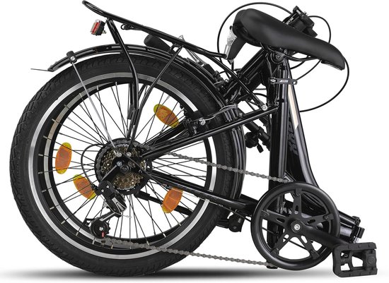 Opvouwbare Vouwfiets 20 inch - Shimano 6 Versnellingen - LED Licht - Quick-Fold Systeem - Compacte Stadsfiets — afbeelding 3