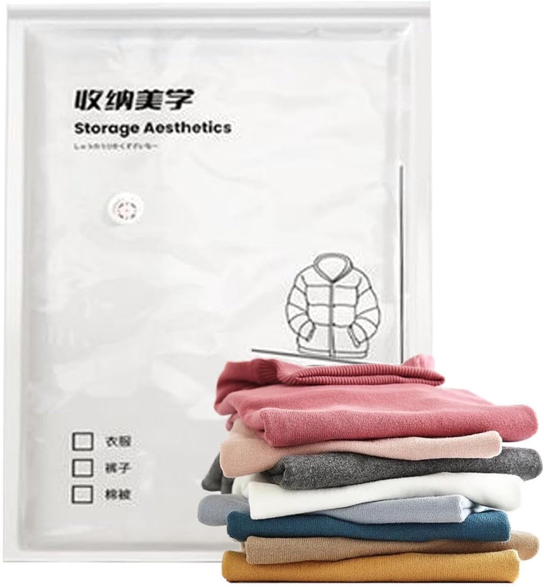 Vacuümzakken Kleding - Opbergzakken Compressie - Ruimte Besparen - Scheurvast Materiaal - 70 x 50 cm - Groot