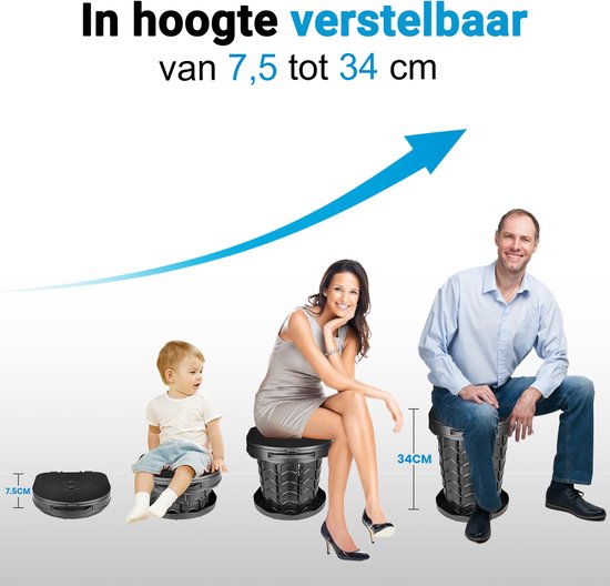Camping Toilet - Draagvermogen 182kg - Chemisch Toilet - Opvouwbare Camping Toilet Met Deksel - Draagbaar Toilet - Inclusief Draagtas - Geschikt voor noodgebruik in auto, tent, slaapkamer, zwembad, feest, strand — afbeelding 2