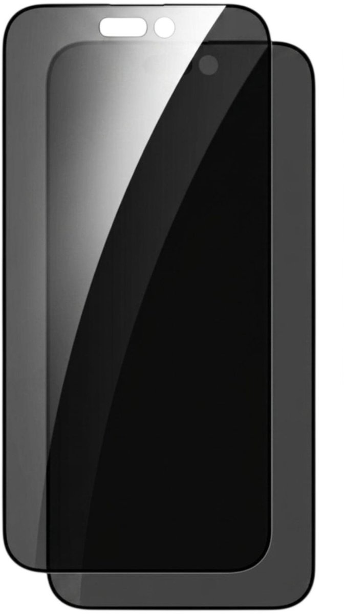 3mk, Screenprotector Gehard Glas geschikt voor iPhone 14 Pro Anti-spy, Transparant zwart