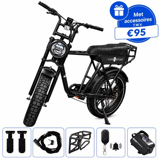 Elektrische Fatbike X80 Pro 2026 – 250W Motor, Hydraulische Remmen, 80 km Actieradius, Alarmsysteem, Slot, Accessoires