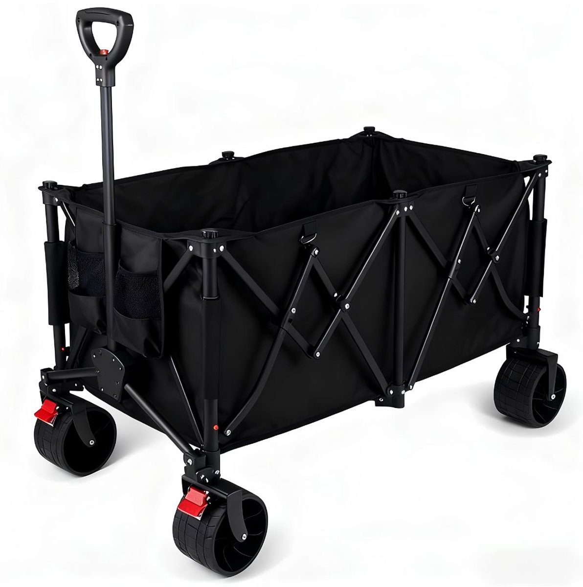 JCP® Bolderkar - 250L Capaciteit - Bolderkar Opvouwbaar - Opvouwbare Bolderkar - Zwart - 42cm x 105cm x 102cm