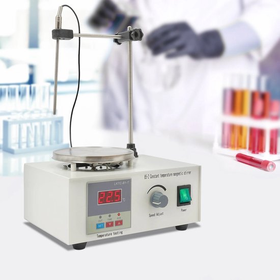 Velori Magneetroerder met Verwarming - Laboratorium Magneetroerder - Digitale Temperatuurregeling - 250W - 2000 RPM - 2 Liter van VELORI — afbeelding 5