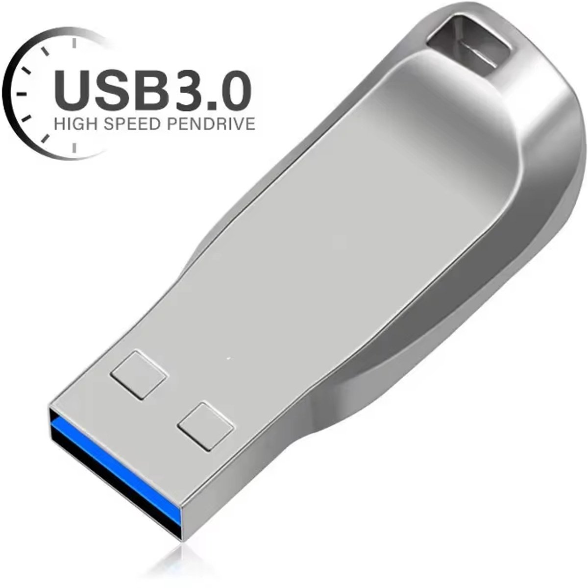 USB Stick 128GB – USB 3.0 Geheugenstick – Snelle Flash Drive – USB Stick voor Laptop, Auto, TV & PC – USB Stick 128 GB Opslag- Zilver