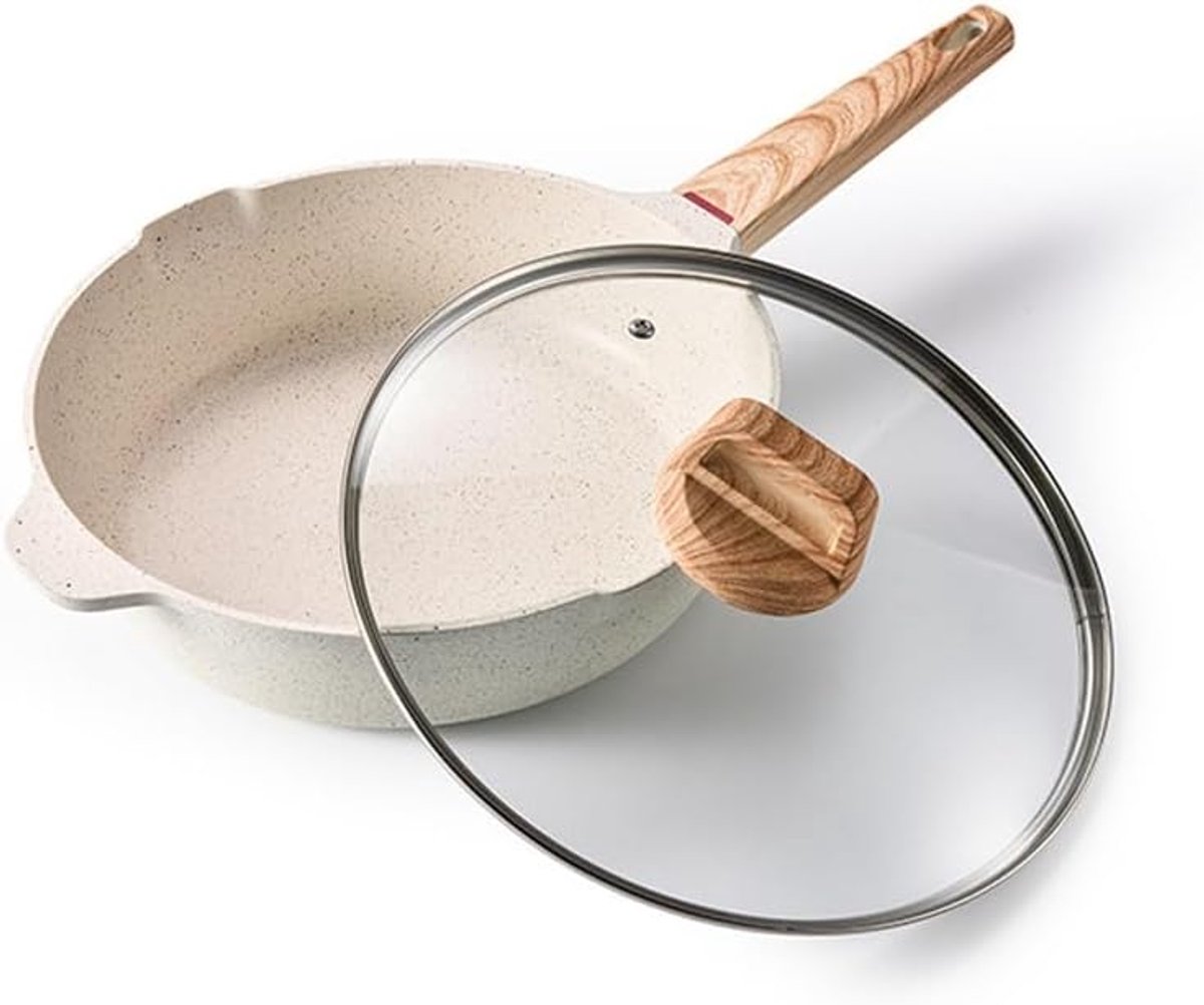 Ontbijt Pan - Ei Pannenkoek Pan - Snel Ontbijten - Antiaanbaklaag - 26CM - Zwart
