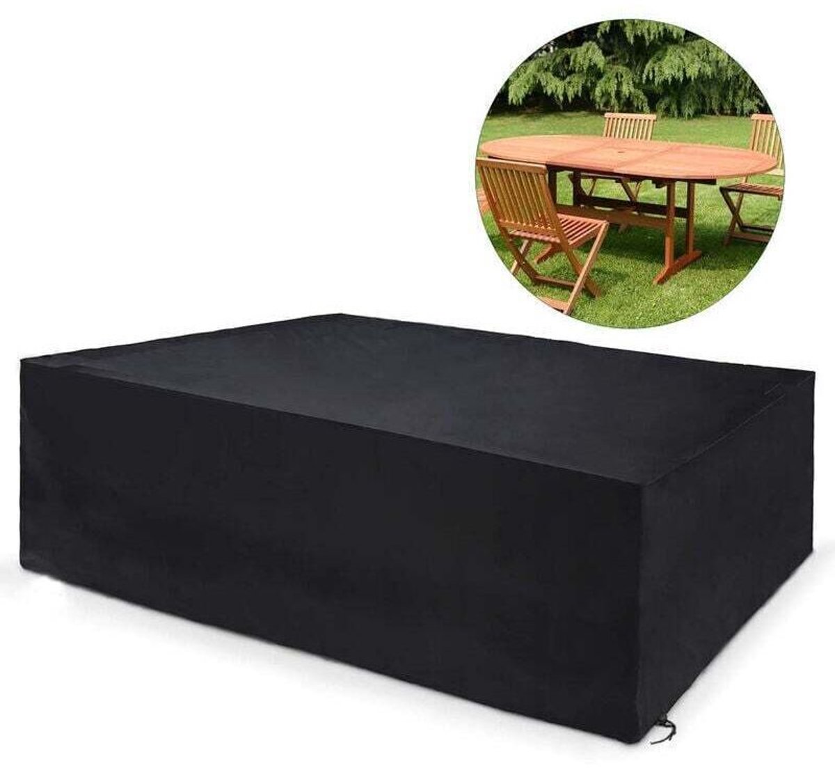 Garden furniture cover-Rectangular garden table cover, waterproof protective cover for garden furniture, protective cover for garden sets, waterproof tarpaulin, Oxford fabric (170 x 9470 cm)