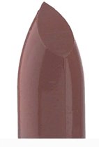Een macro-opname van een taupekleurige lipstick punt.
