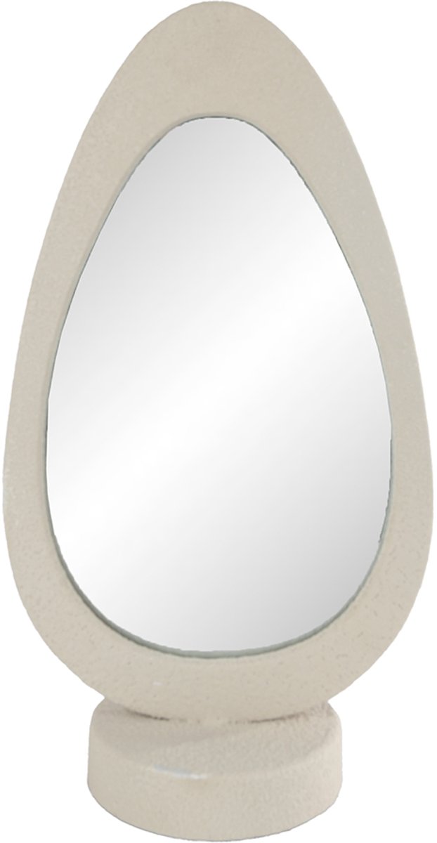 Van Manen spiegel speelgoed beige metaal 18,5x11,5x35cm decoratie.