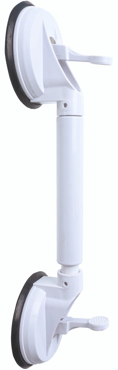 Sundo Wandbeugel met zuignap Verstelbaar 56–67 cm - Wit/Zwart