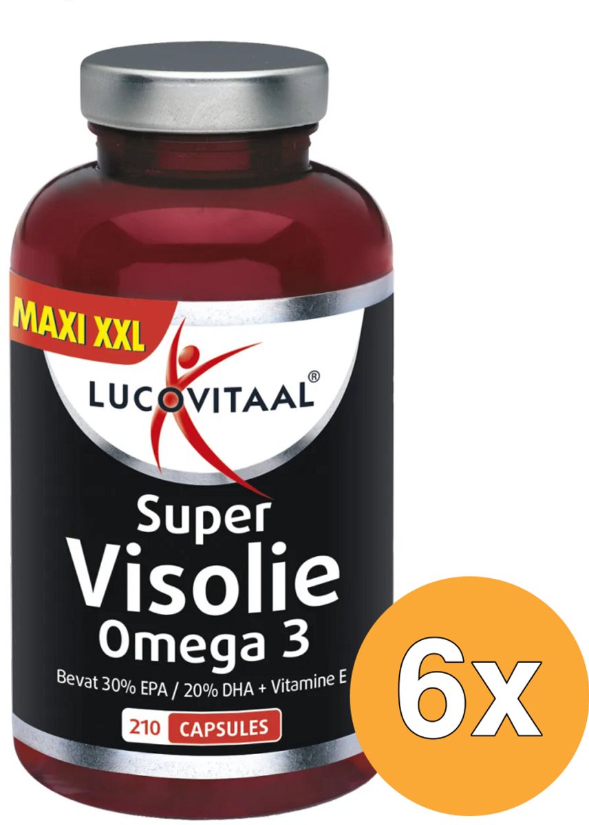 6x Lucovitaal Super Omega 3 Visolie (210 stuks)