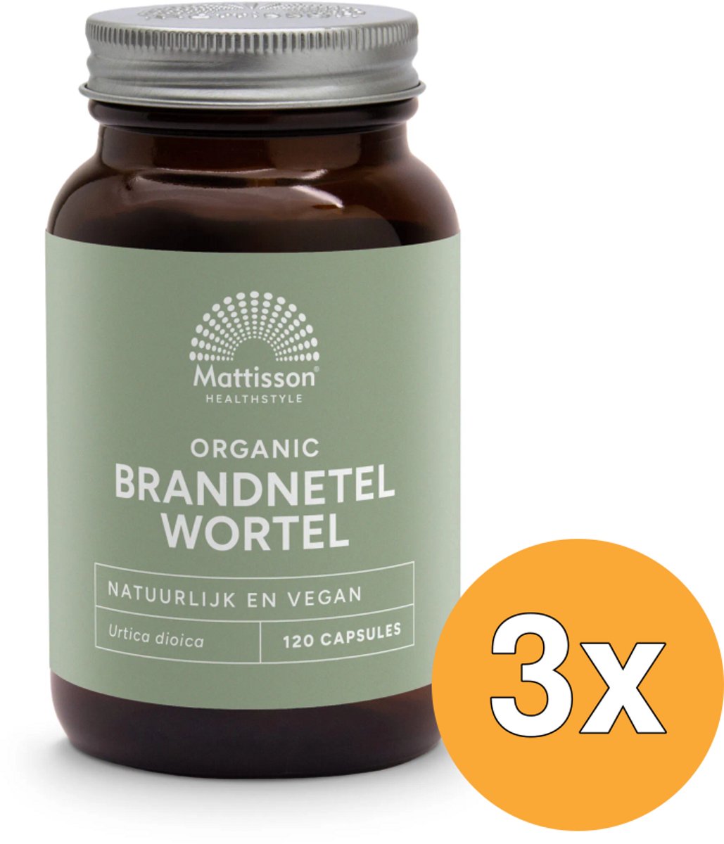 3x Mattisson Brandnetelwortel Bio (120 vega capsules)