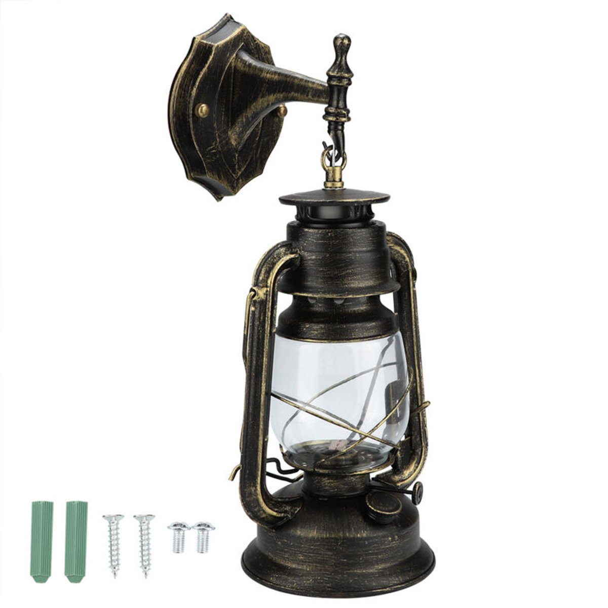 Retro LED-hanglamp, decoratieve binnenverlichting, geschikt voor woonkamers of woningen, bronskleurig.