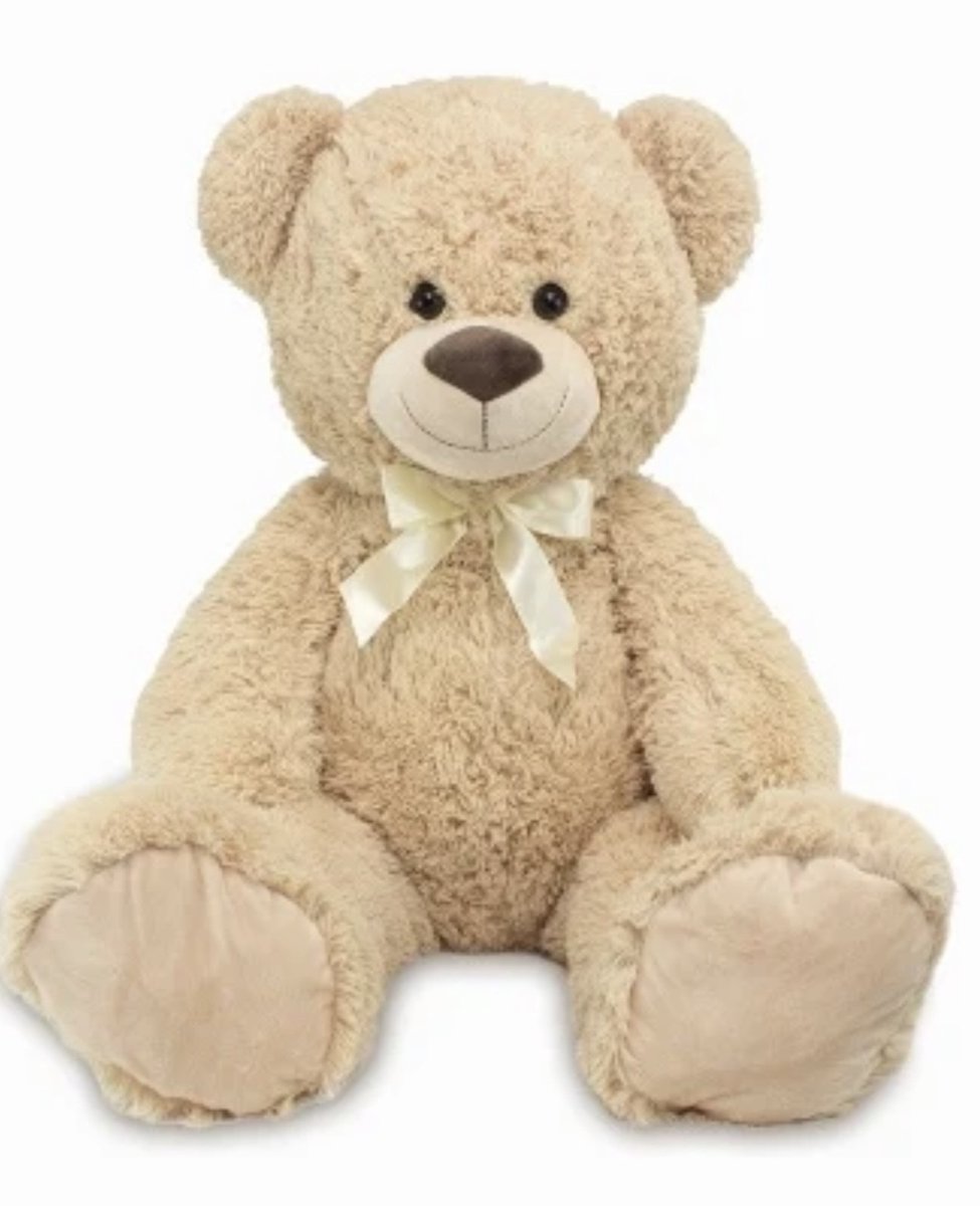 Pluche Beer 85 cm - Teddybeer staand 85 cm - Knuffelbeer - met Kraalogen