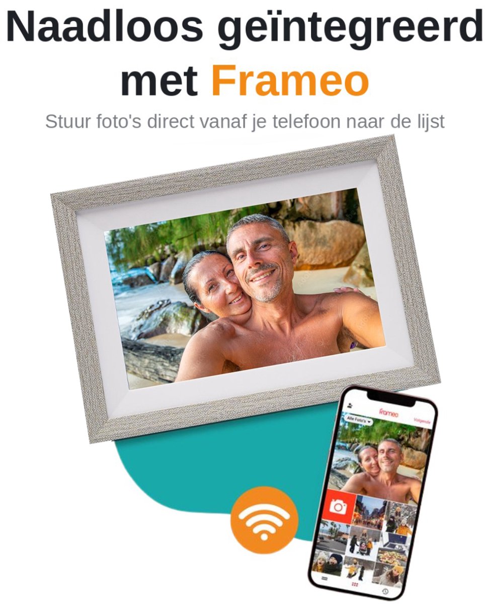 Pora&Co - Digitale fotolijst met WiFi en Frameo App - 10.1 - afbeelding 2