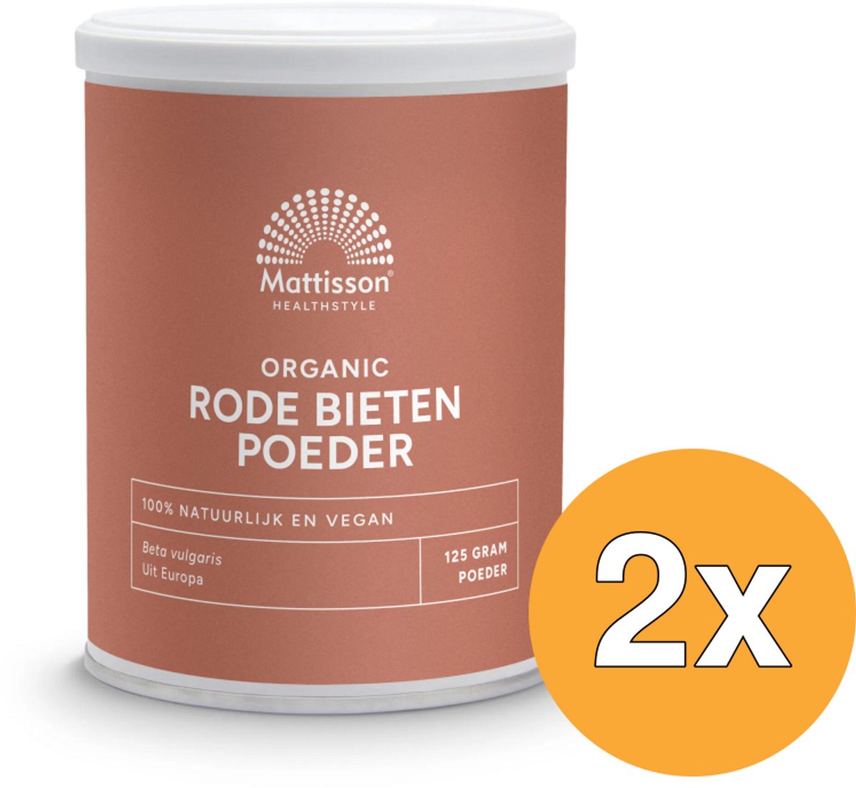 2x Mattisson Rode Bieten Poeder - Beta Vulgaris Biologisch (125 gr)