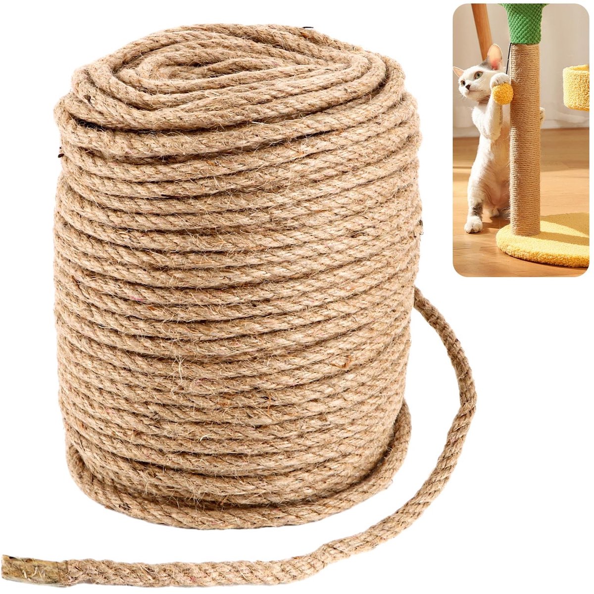 Solidchoice - 75 m Jute en Sisal Touw voor Diverse Toepassingen