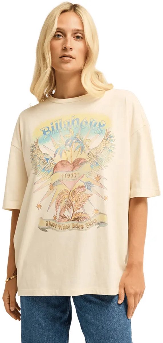 Billabong Pour Your Heart T-shirt Met Korte Mouwen Beige S Vrouw