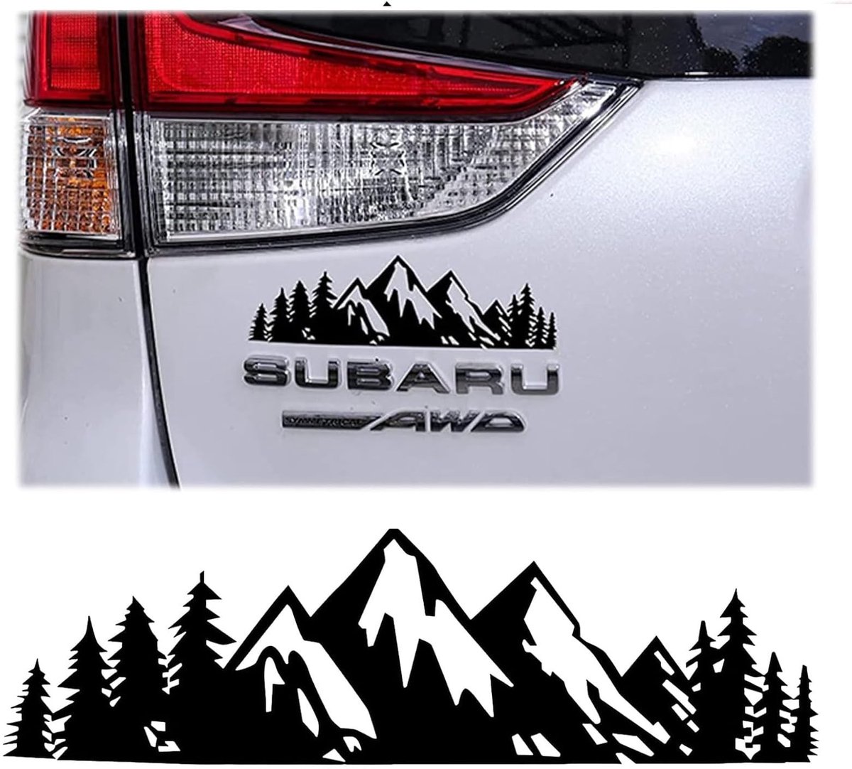 Solidchoice - Outdoor Auto Sticker met Berg en Bos Ontwerp