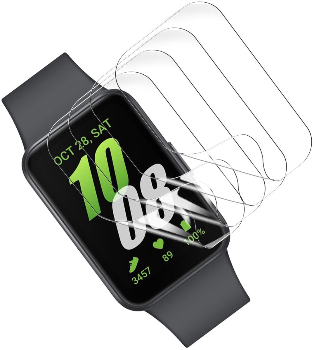 Solidchoice - Displaybeschermfolie voor Samsung Galaxy Fit 3 - 4 stuks, flexibel, krasbestendig