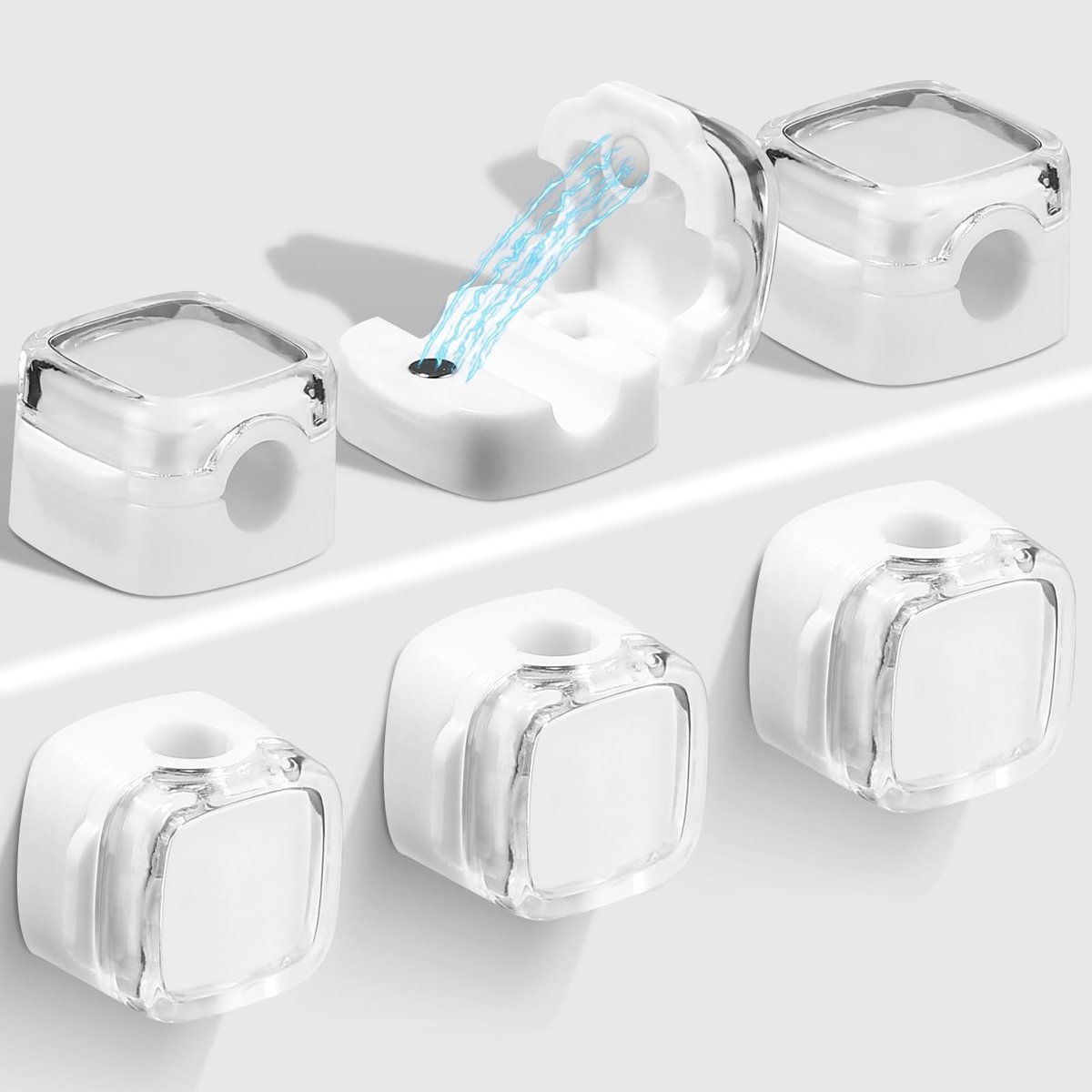 Solidchoice - Set van 6 Zelfklevende Kabelhouders voor Organisatie