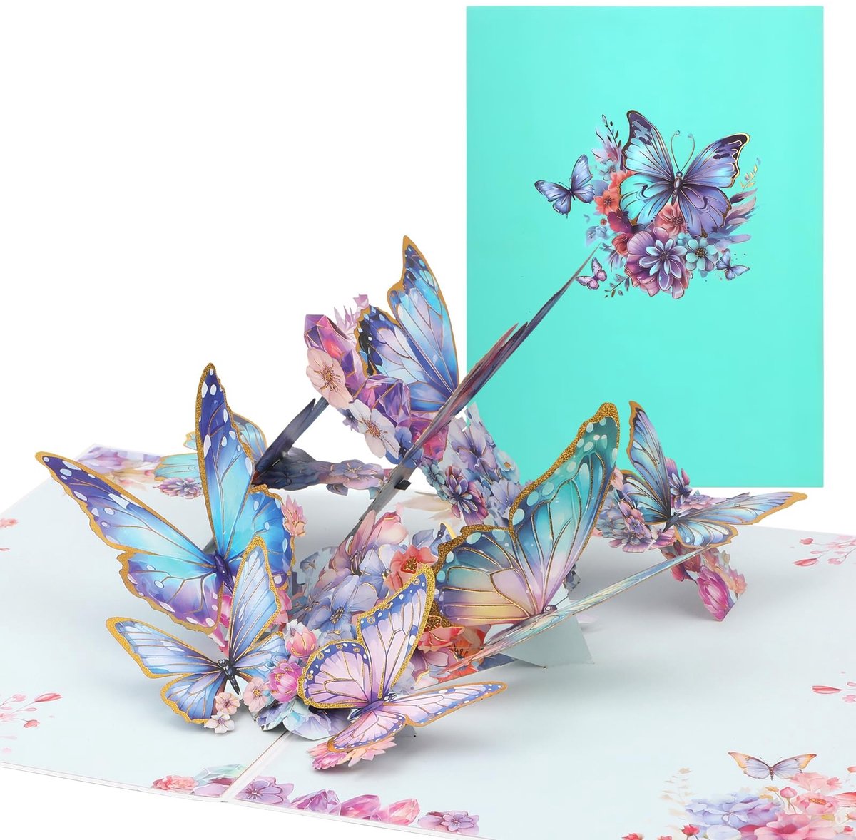 Solidchoice - 3D Pop-Up Vlinderkaart met Envelop voor Verjaardagen