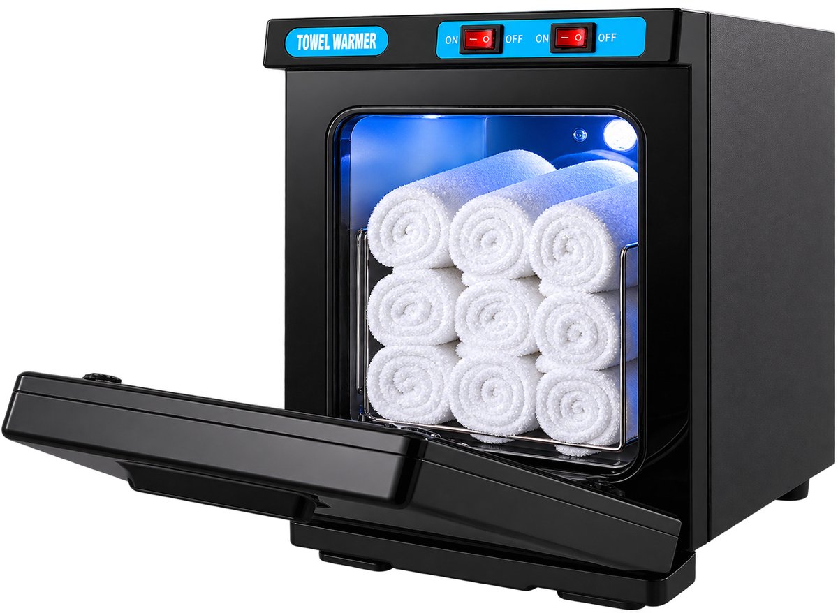 DeltaMerch Handdoek Verwarmer - Towel Heater - Towel Warmer - 5L - Eenvoudige bediening - 34x32x27 cm - UV-Lichtfunctie - Zwart