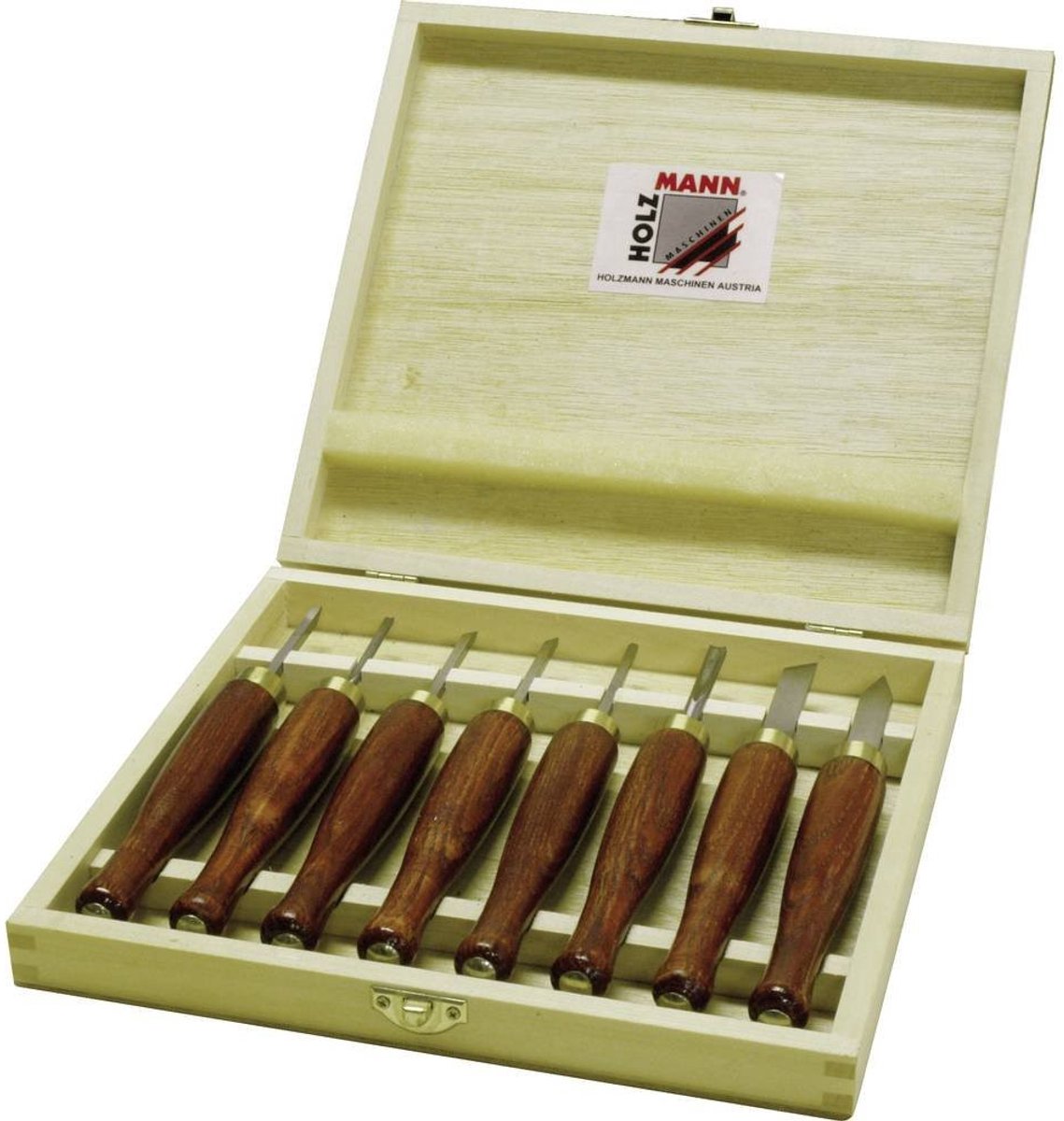 Solidchoice - 8-delige HSS Draaiwerk Gereedschapsset met Houten Handvatten