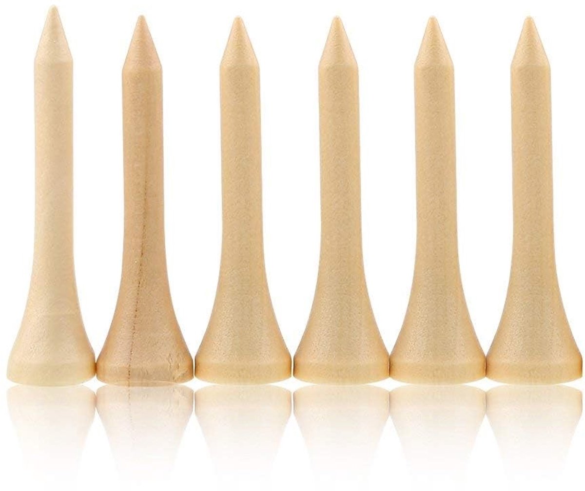 Solidchoice - Eco-vriendelijke Houten Golf T-Set van 100 Stuks