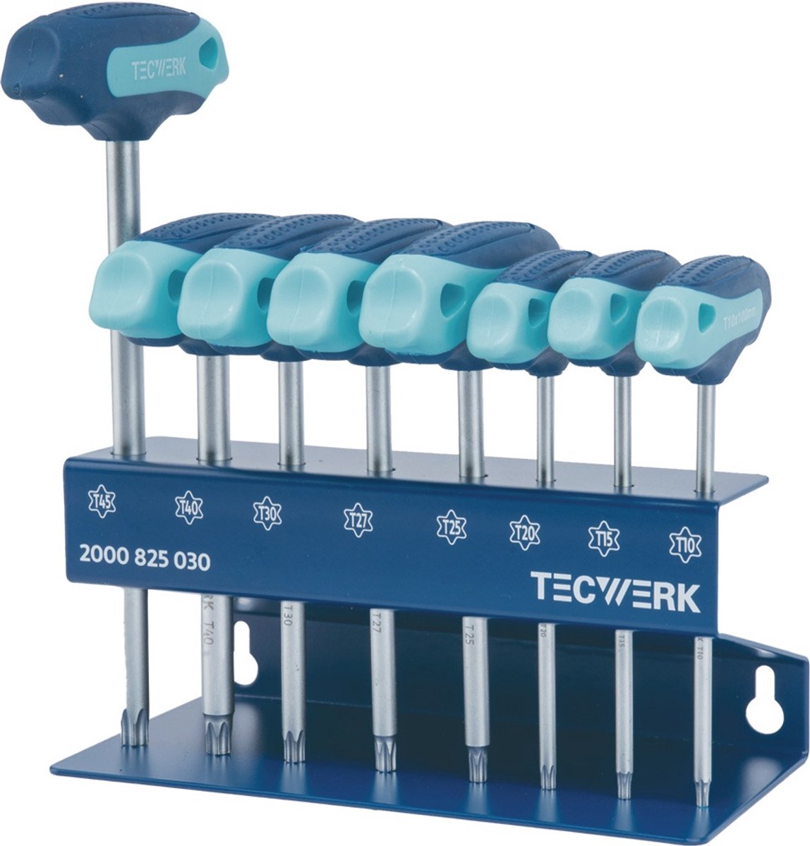 Schroevendraaierset m.Dwarsgrepen TX10-TX45 8-dlg.TECWERK