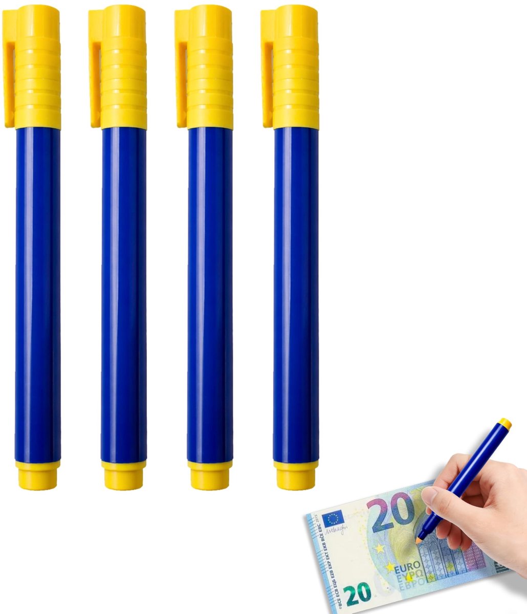 Solidchoice - Set van 4 Valsegeld Markeer Stiften