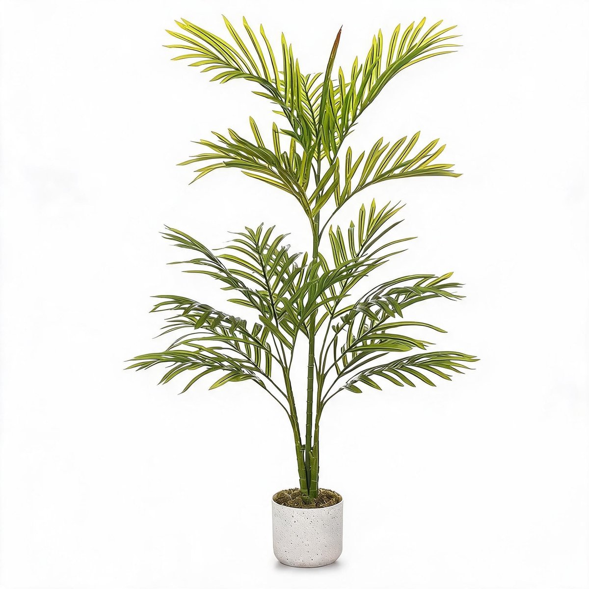 Triumpunpre - Kunst Tropische Palm - 110cm, duurzame hoogdichte PEVA, vormbaar gebladerte met stabiele pot voor zakelijk binnen en overdekt buiten