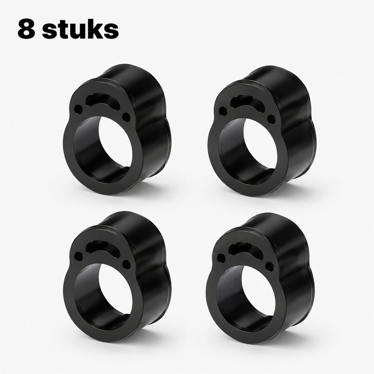 Deurklink Beschermer - Deurstopper 8 Stuks - Stootdoppen - Deurklink Bescherming - Deurbuffer voor binnen en buiten - Bescherming van Muren & Deuren - Zwart
