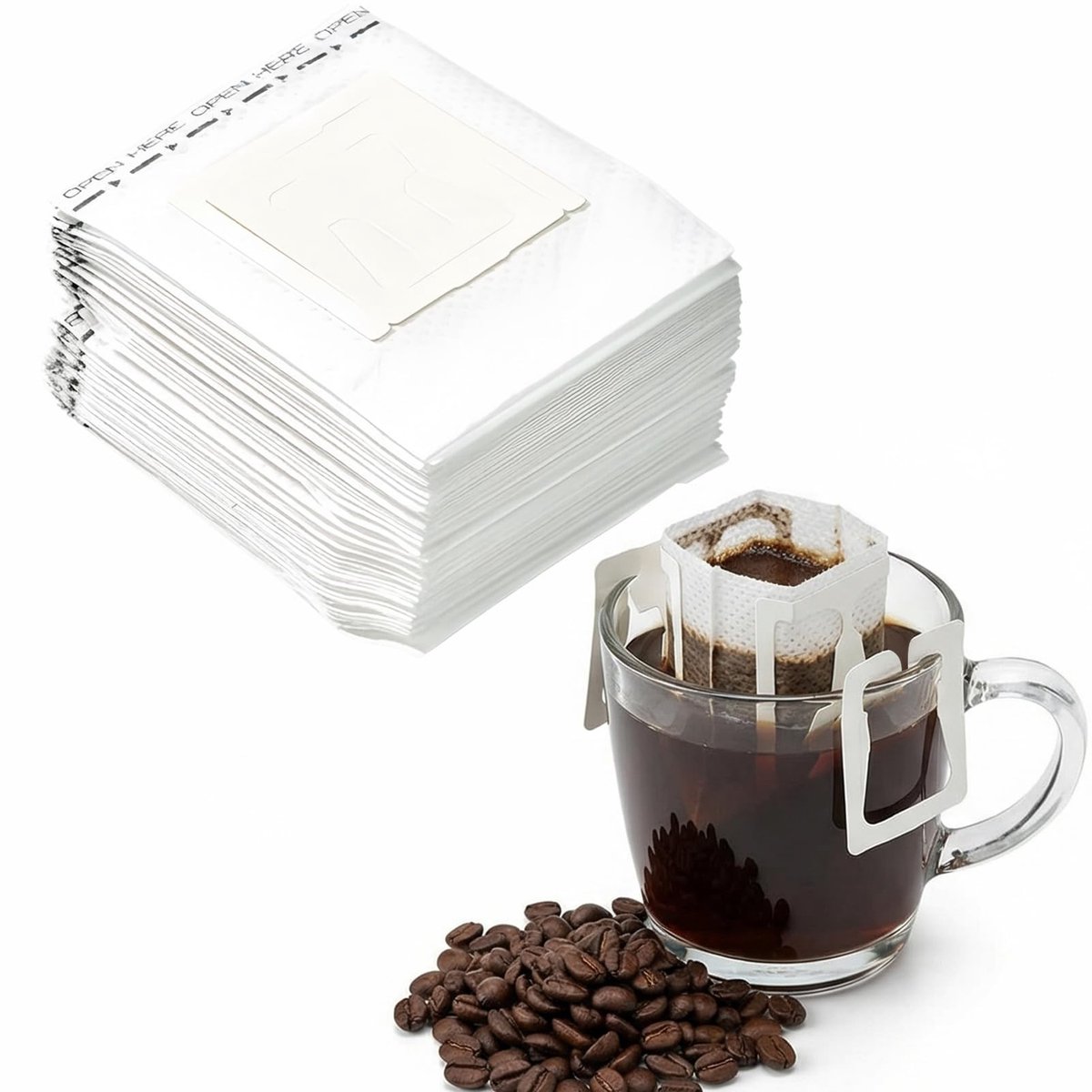 Solidchoice - 40-delige koffiefilterset voor druppelkoffie, ideaal voor thuis en onderweg