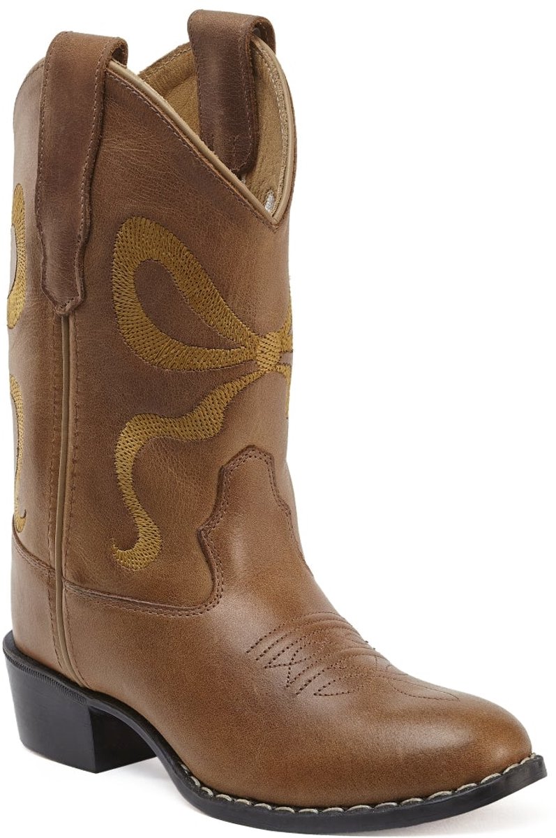 Bootstock Bow Cowboylaarzen - Kinderen - Goud - Leer